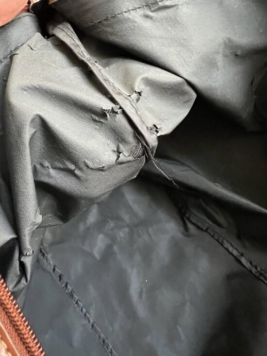 Ralph Lauren Polo Large Black Travel Duffel Bag Canvas Brown Faux Leather Trim - Picture 16 of 16